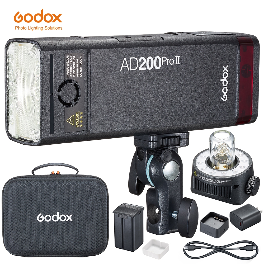 Godox-Flash De Bolso Automático Para Câmera Sem Fio , AD200Pro II , TTL 2.4G , Compatível Com Bery Trigger