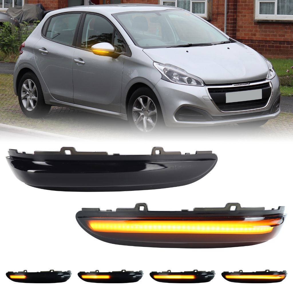 2Pcs Luz Indicadora Dinâmica Do Espelho Retrovisor LED De Sinalização De Giro Para Peugeot 208 2008-2020 Citroen C3