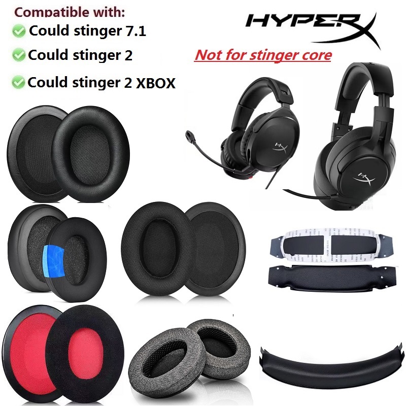 Almofadas De Ouvido Para HyperX Cloud stinger 7.1/2 xbox Fone Substituição Earmuff Orelha Travesseiro Bandana Almofada