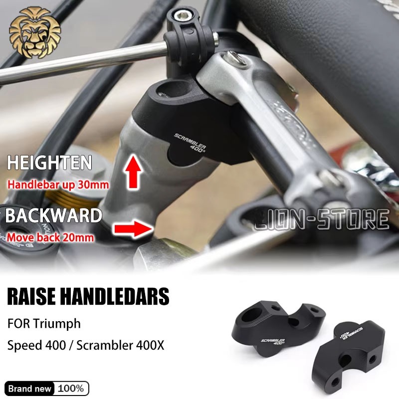 Para Triumph Speed 400 Scrambler 400X 2024 Acessórios Da Motocicleta Speed400 Scrambler400X Premium Pull-Back Guiador Ri