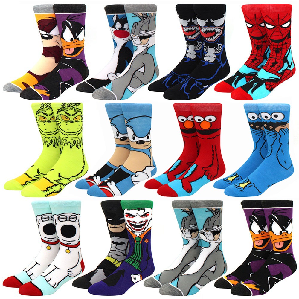 Moda Anime Homem Meias Homens Casais Cosplay Personalidade Hip Hop Harajuku Mulher Engraçadas
