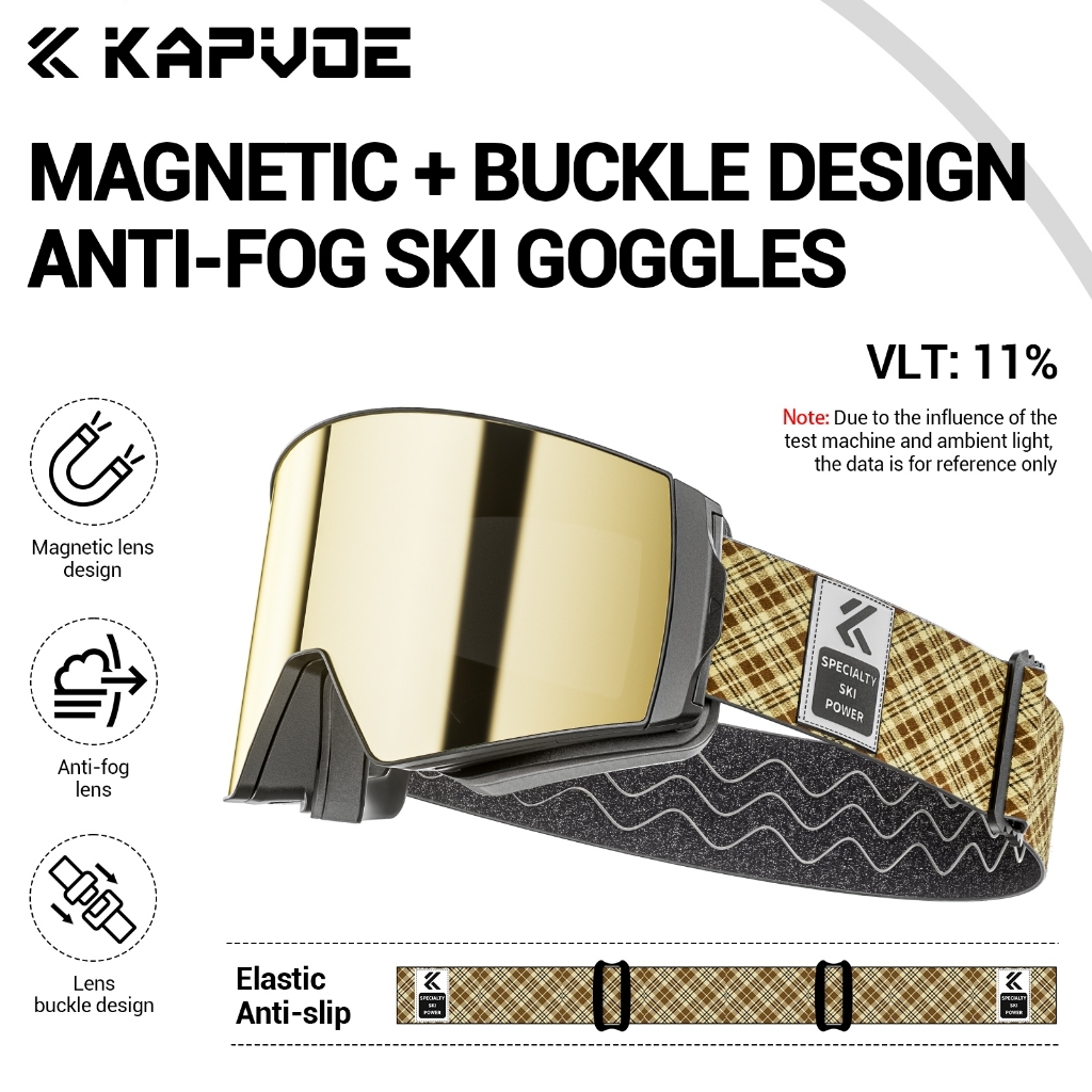 Kapvoe Masculino Lente Anti-Nevoeiro Dupla Camada Óculos De Esqui Snowboard Máscara Feminino Conjunto Proteção UV400 Mot
