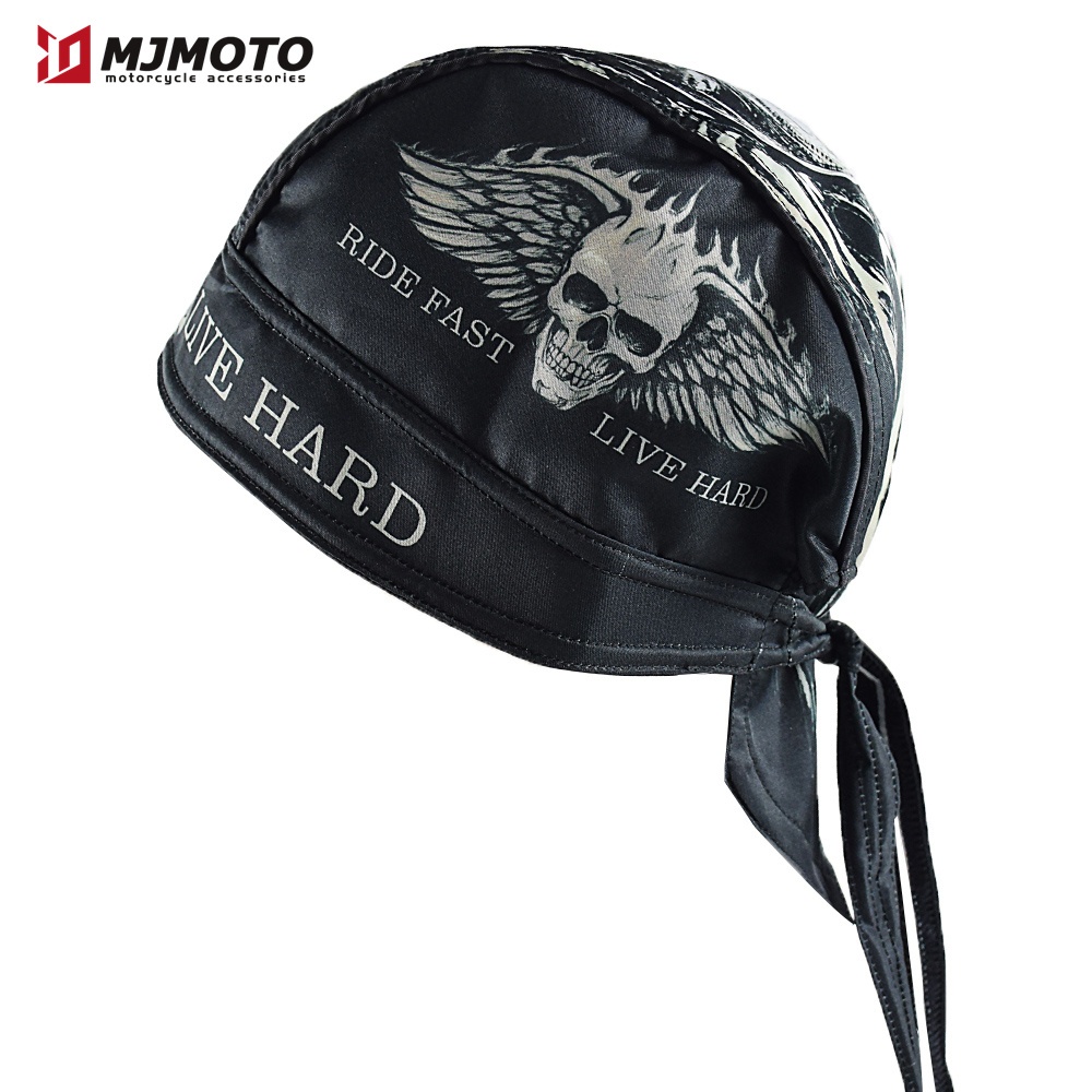 Capacete Da Motocicleta Balaclava Harley Retro Homens Verão Crânio Tampas De Moto Esportes Cabeça Envoltório Headband Running Ciclismo Bandana Chapéu De Pirata H06
