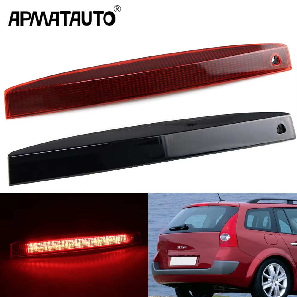 1Pc Lente Fumada/Vermelha LED Alta Montagem Terceira Luz De Freio Luzes Traseiras Para Renault Megane MK2 Estate 2003-13
