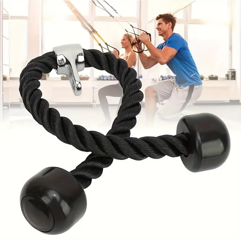 Puxador Triceps Corda Crossover Academia Profissional Preto Puxador Corda Biceps Triceps Academia