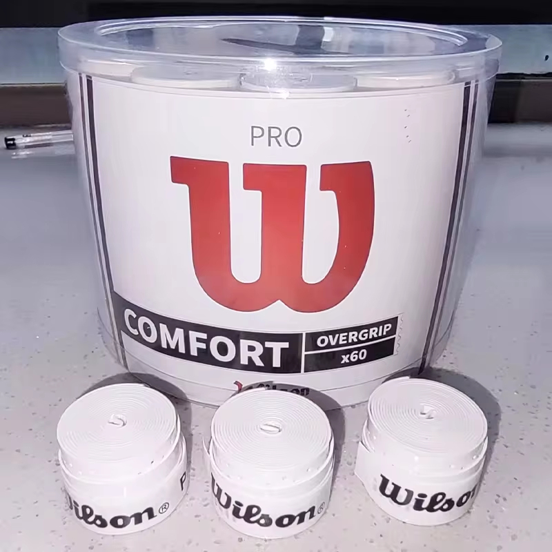 Wilson 60 Pçs Raquete De Tênis Overgrip Suor Banda Absorção Badminton Mão Cola Aperto Pu Antiderrapante