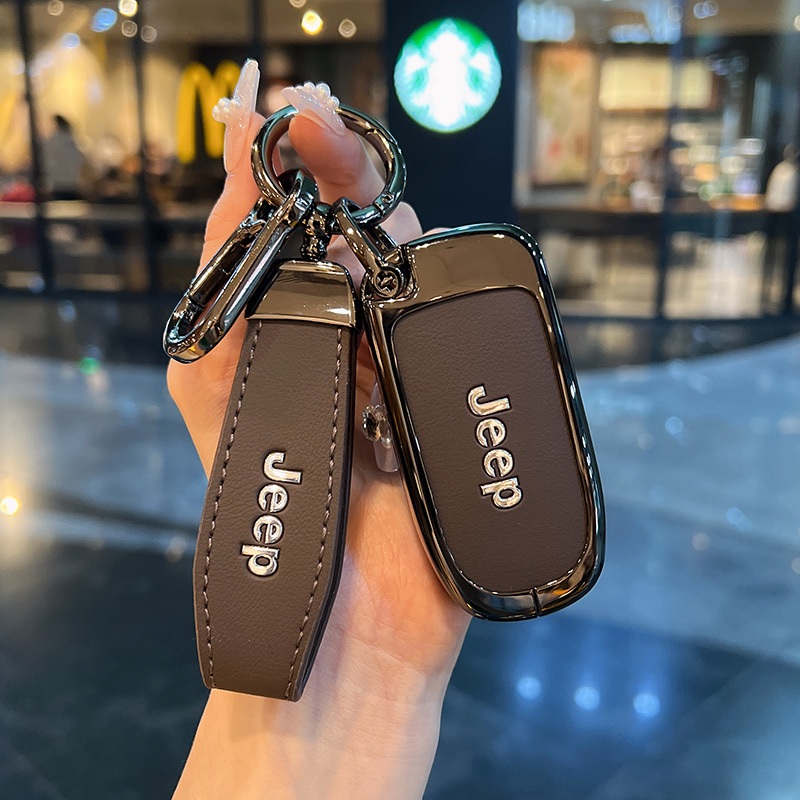 [Estoque Pronto] Capa De Chave De Carro Em Liga De Zinco Para Jeep Grand Cherokee Compass Dodge Durango Journey Proteção