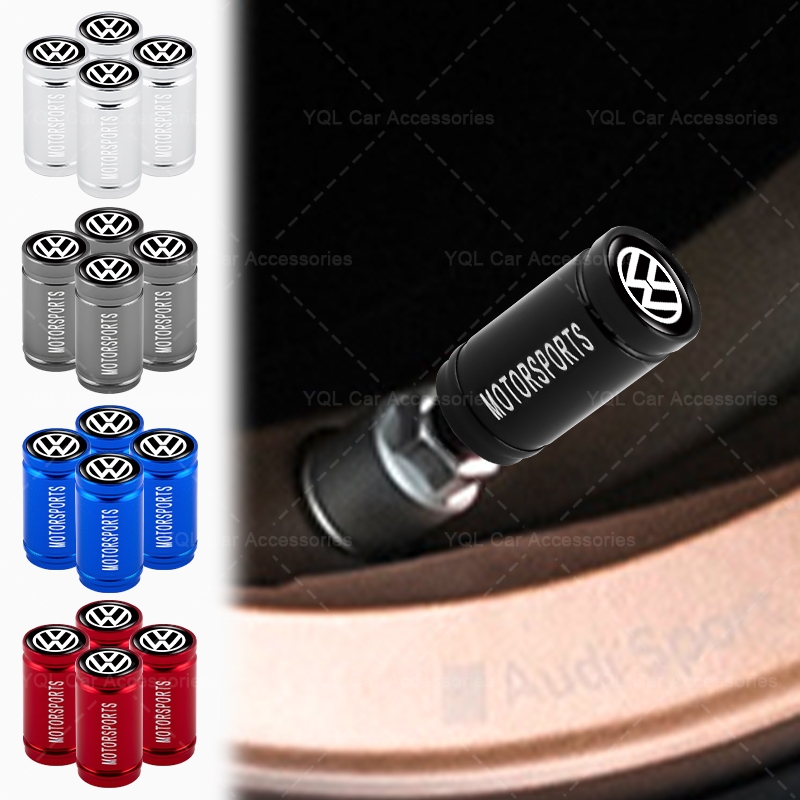 4 Pçs Atualizar Tampa De Ar Da Válvula Do Carro Haste Roda Capa Protetora Para VW Volkswagen Jetta MK5 Golf Passat 3B7 6