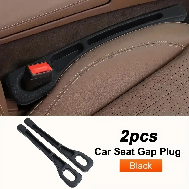 1 par universal assento de carro lacuna plug tira costura lateral carro lacuna enchimento à prova  Marrom/preto