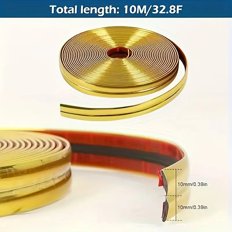 Fita metalizada para decoracao de Pvc 6mm/12mm/15mm/20mm/27mm Com Dupla face com 5 Metros