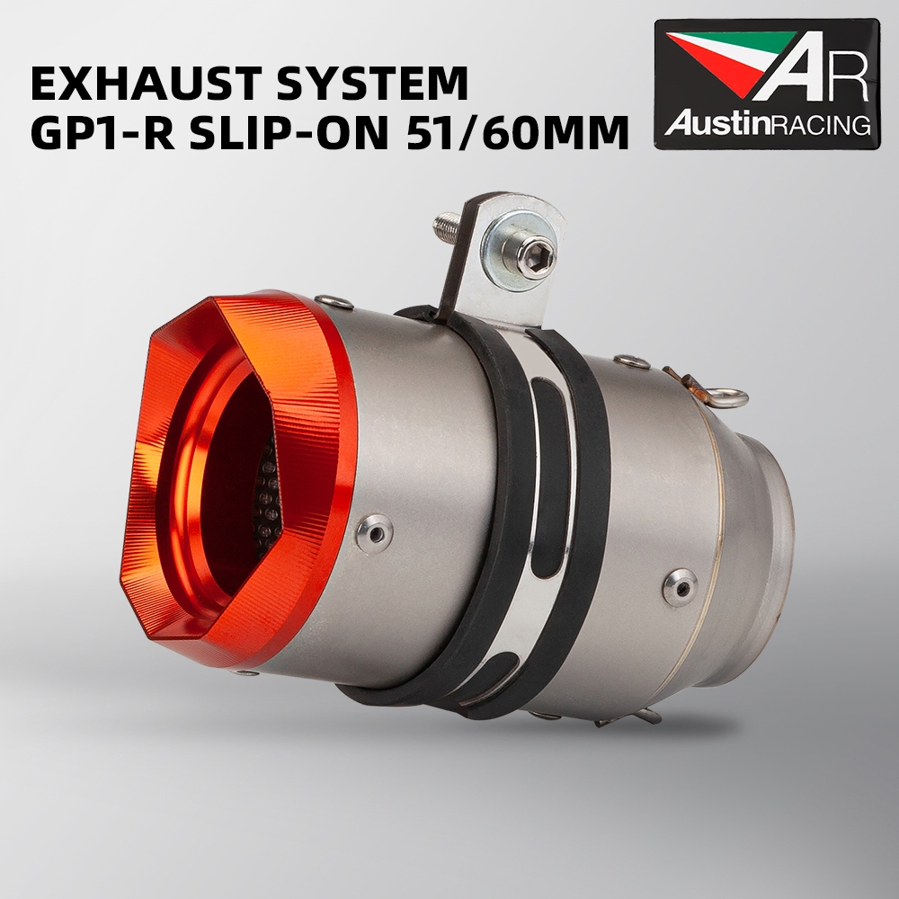 AR AustinRacing GP1-R universal 51mm 60mm Silenciador De Carbono De Escape De Motocicleta Para 250NK 450SR CBR300R NINJA