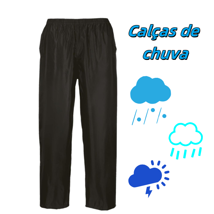 Calça De Chuva Motoqueiro Impermeável Reforçada Flexível Pvc