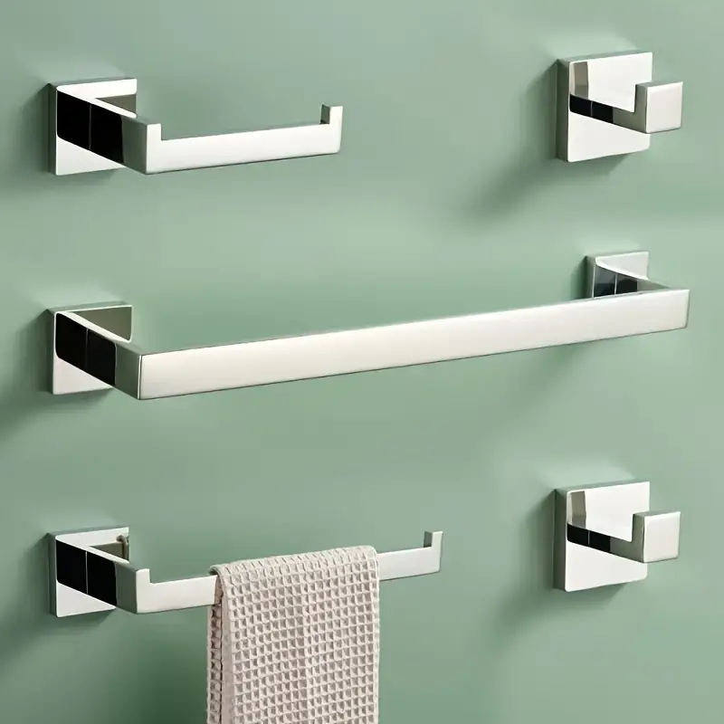 Kit Acessórios Banheiro Lavabo 5 Peças Aço Inox 304