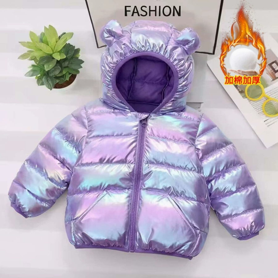 Crianças Leve Para Baixo Jaquetas Tecido Colorido Com Capuz Outerwear Outono Inverno Meninos Meninas Casacos Do Bebê Rou