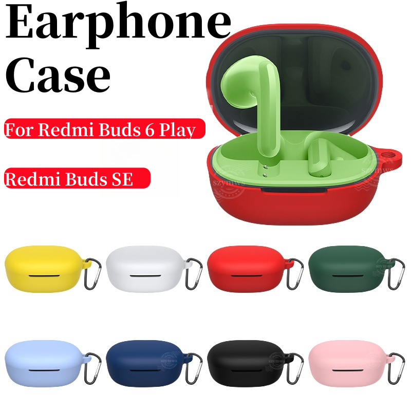 Para Redmi Buds 6 Play Silicone Caso Anti-Queda Fone De Ouvido Capa SE 6Play Embalagem Com Gancho
