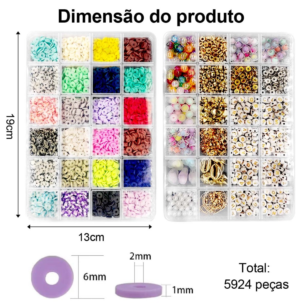 4800 peças conjunto fazendo pulseira colar brincos Mycangas colorido pequena bola presente criativo crianças montagem jó