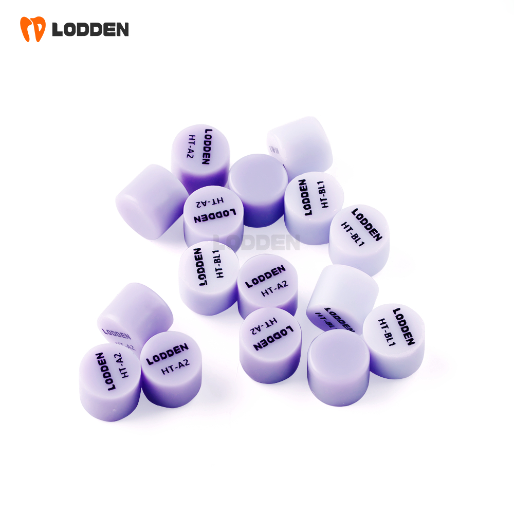 Lingotes Cerâmicos De Vidro Disilicado De Lítio Dental Da Imprensa Roxa De 10 Pces Para Folheado Ultrafino HT/LT