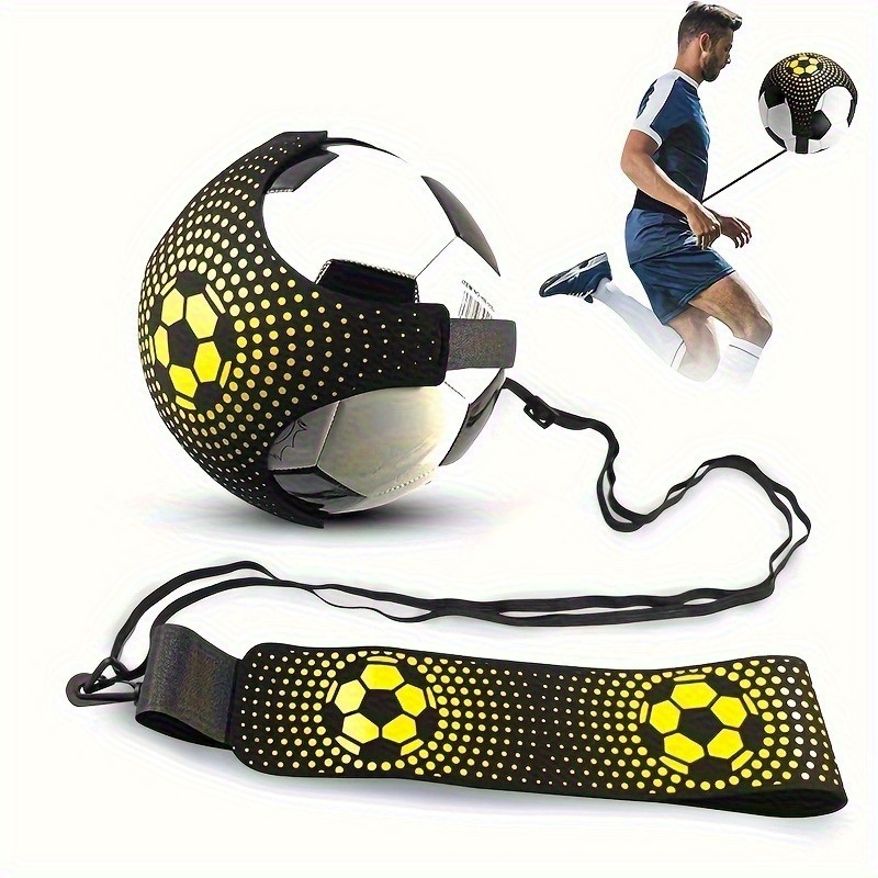 chute futebol ajustável trainer bola de prática para crianças solo ajuda assistência controle cinto faixa de treinamento