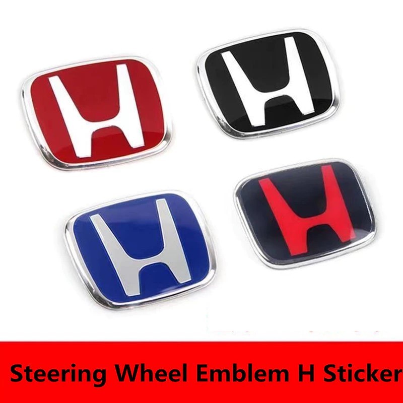 Honda Novo Emblema Do Volante Em Forma De H , Com Logotipo Da Série Colorida (Dianteiro Traseiro) Correspondente , Model
