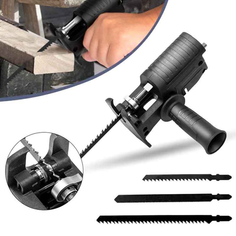 haosin Adaptador de Serra Tico-Tico Elétrica para Furadeira e Parafusadeira, Ferramenta de Corte p/ Madeira
