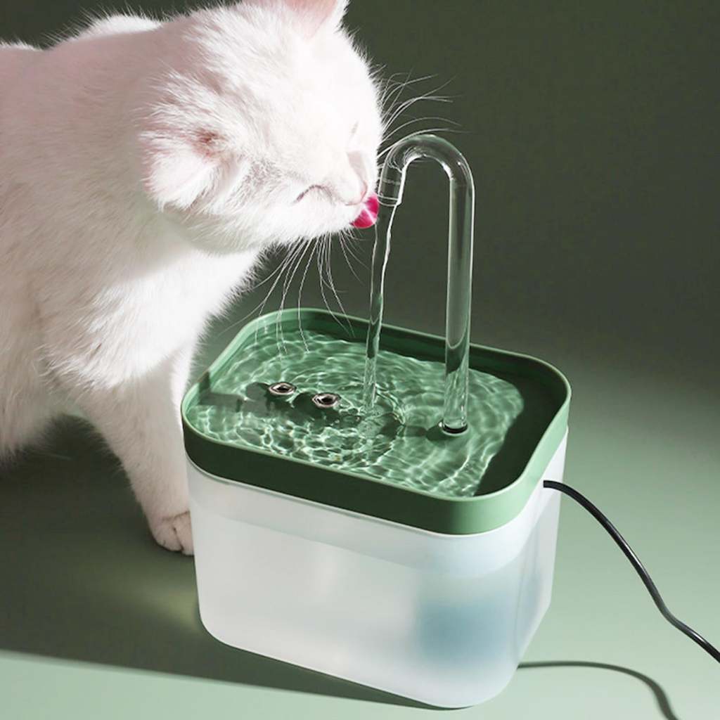 MIW Bebedouro Fonte de Água Com Fio Elevado Automático Com Filtro Para Pet Cachorro Gato 1.5 Litros