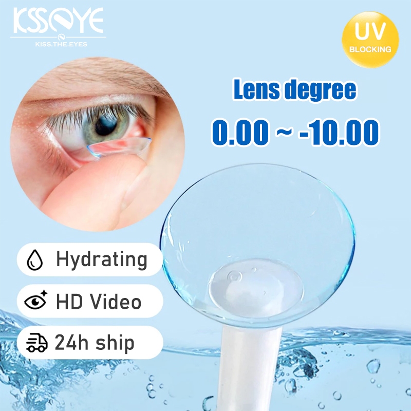 Lentes De Contato Transparentes KSSEYE Com Grau (0.00 ~ 10.00) 1 Dia Conforto Natural WT : 40  lentes diários