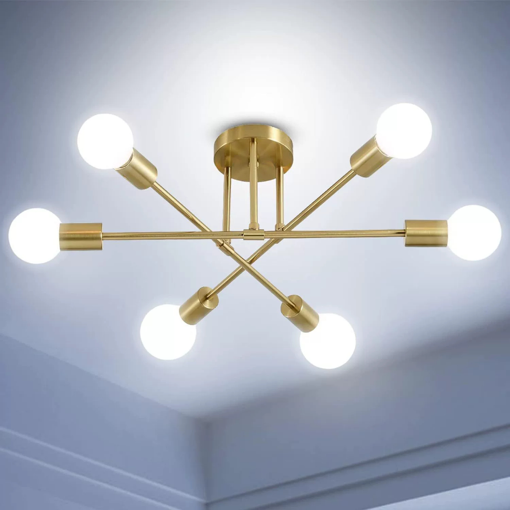 Pendente Lustre Sputnik Prêmio 6 Lampadas para sala de jantar home office quarto cozinha e comercio