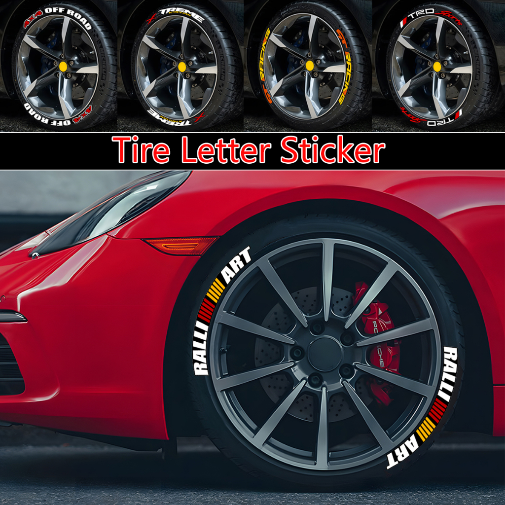 3D Carta Logotipo Pneu Adesivos Universal Acessórios De Carro Decoração Decalques De Modificação Personalizada