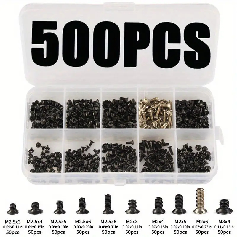 500 Peças Kit de Parafusos para Notebook
