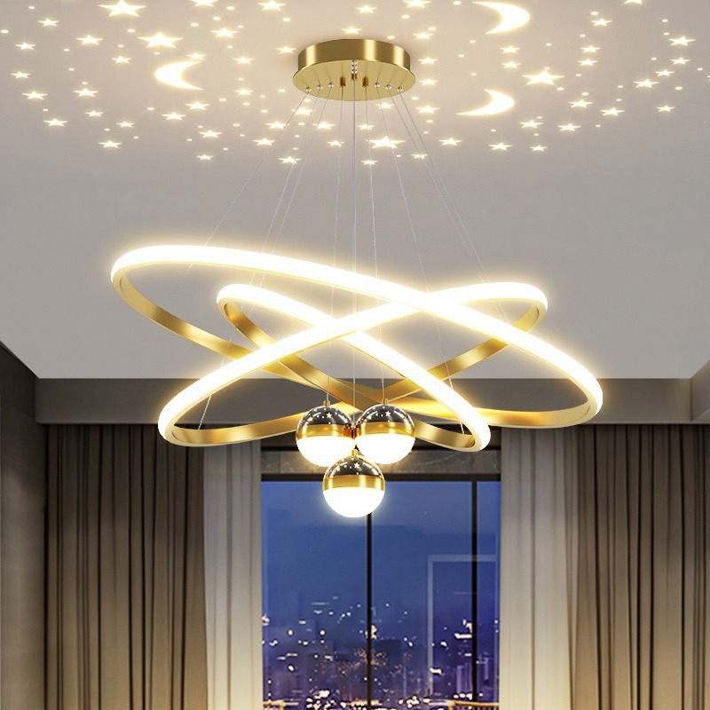 Lustre De Teto Nórdico De Luxo Lustre Para Sala De Jantar e Estar 1 Luz 3 Cores Lustre Sala De Jantar