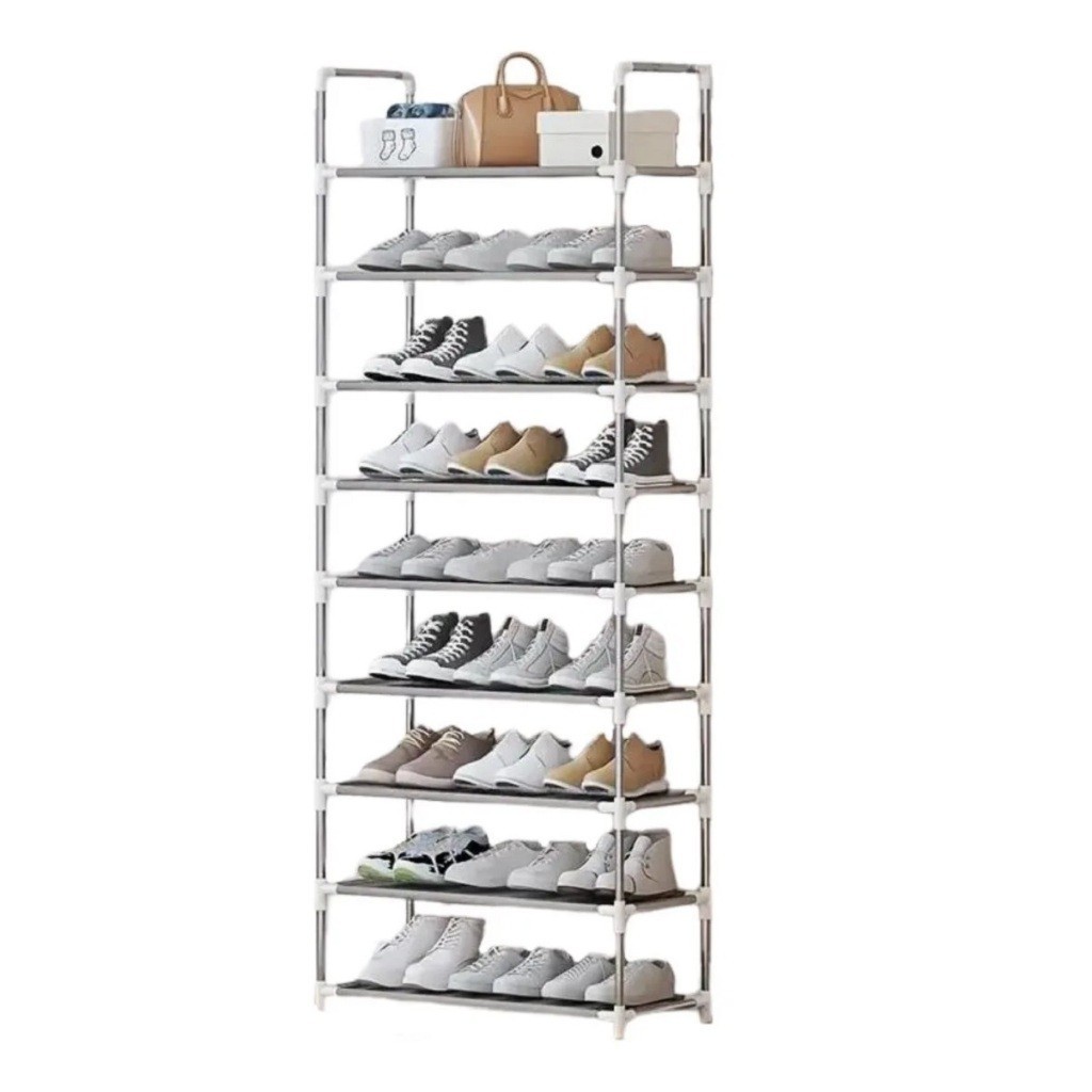 Sapateira vertical shoe rack 27 pares altura 158cm estrutura compacta ideal para usar sala quarto e escritório