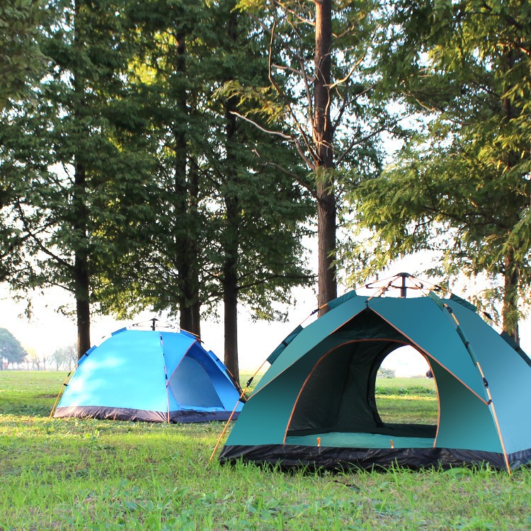 Barraca Portátil Automática para Camping, 3-4 Pessoas, 200x200x138cm