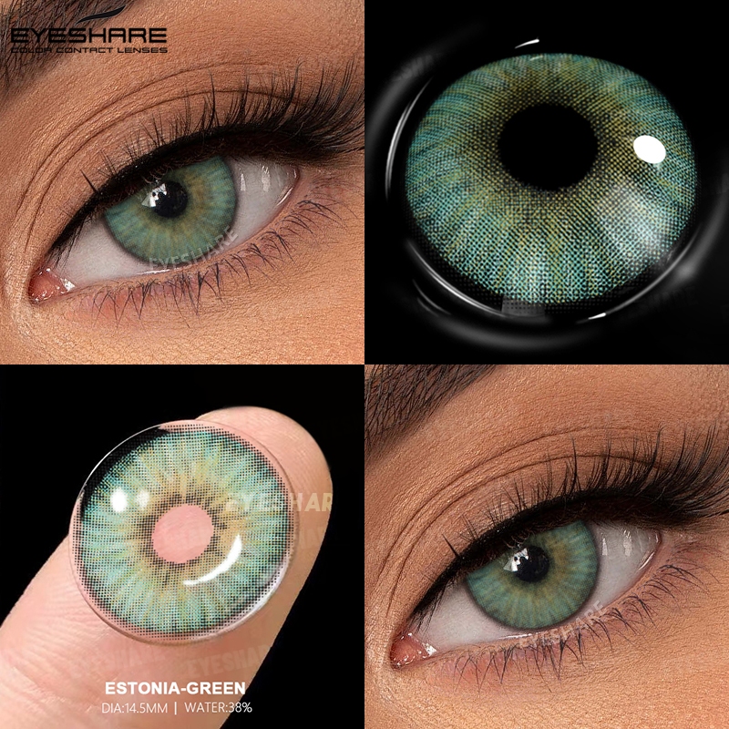 EYESHARE 1 Par Lentes De Contato Coloridas Envio Do Brasil Para Olhos Azul Verde Anualmente Lindos Alunos Moda Anual Sof