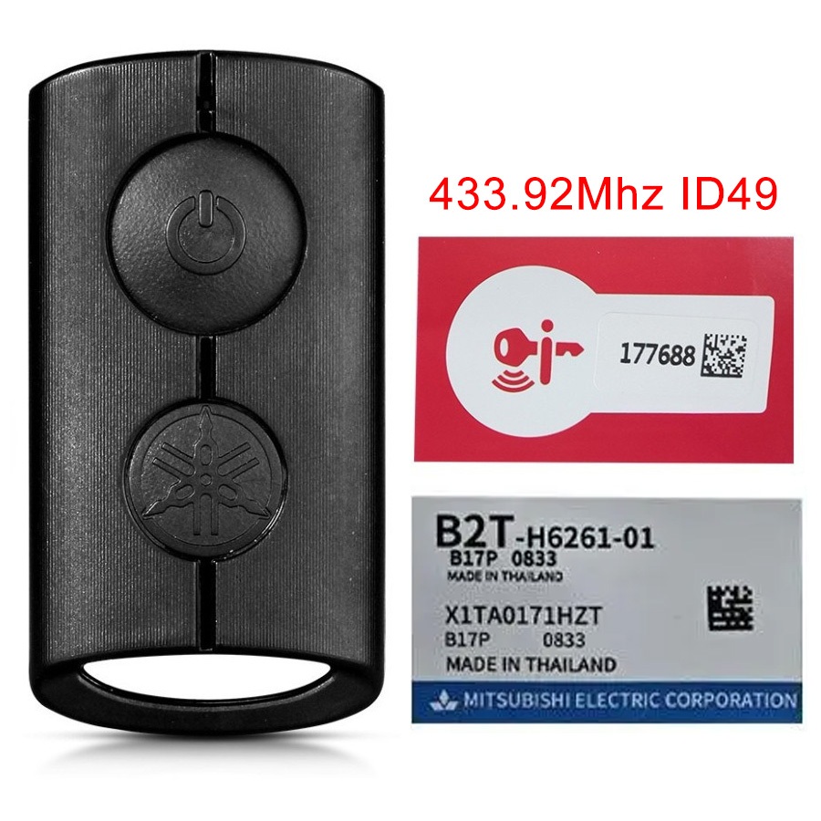 B2T Chave De Controle Da Motocicleta Fob 433.92Mhz ID49 Chip Para Yamaha NMAX TMAX NVX155 Xmax300 Xmax 125 250 300 400
