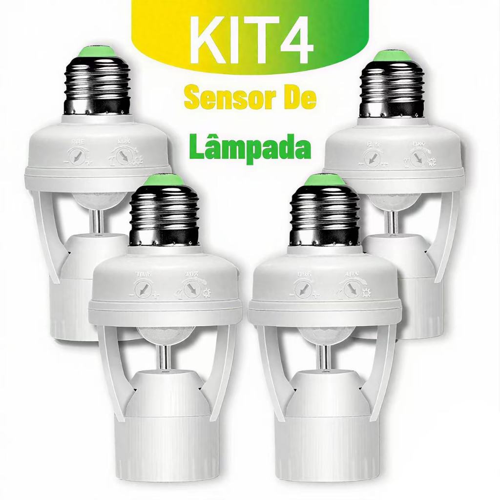 Sensor De Presença Com Fotocélula Para Lâmpada Soquete