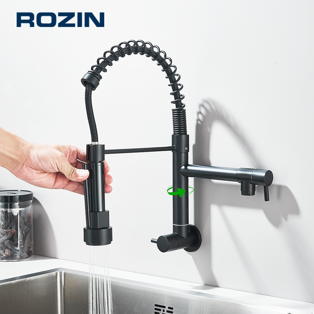 Torneira Cozinha Gourmet Montada Na Parede,Inox Torneira água Fria Com Flexível Pulverizador