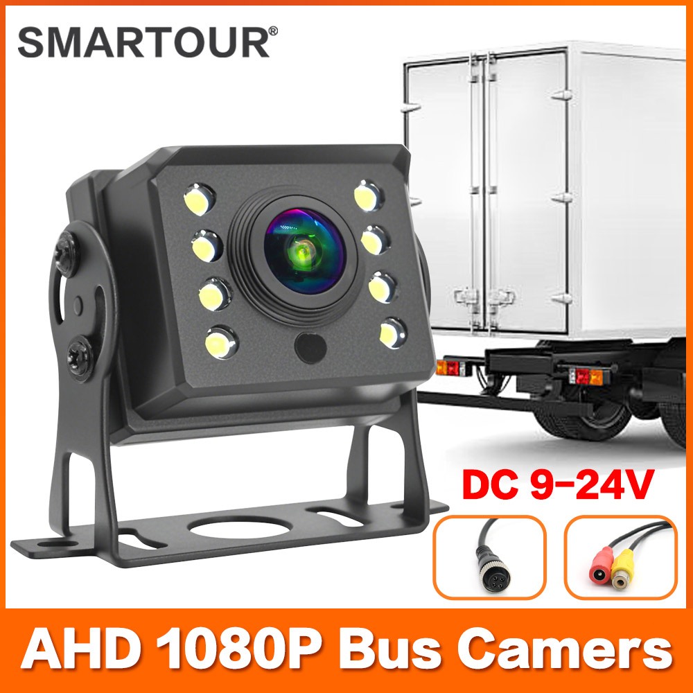 Smartour Night Vision HD 8 LED AHD 1920 * 1080P Tampa Frontal Do Veículo Traseiro Câmera Para Caminhão De Carro