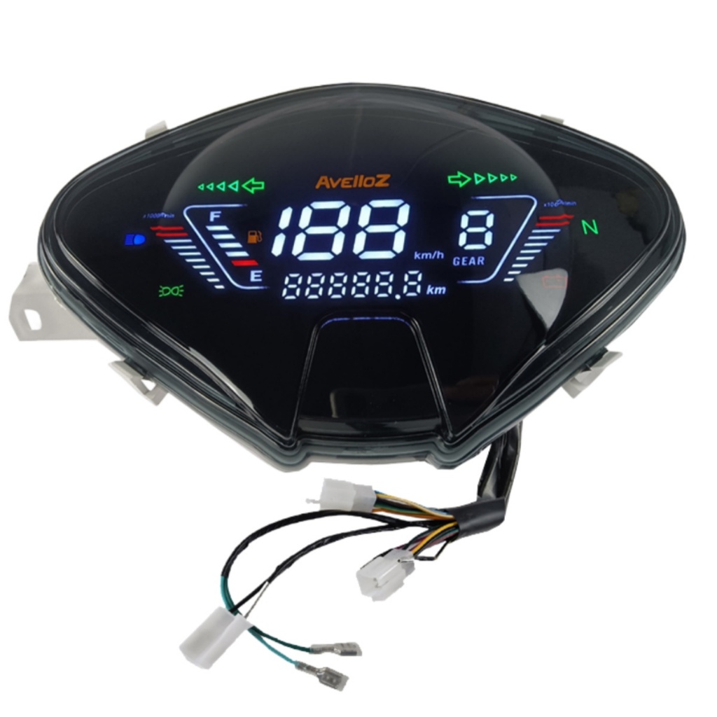 Para avelloz az125 alfa 2025 Bull F5 Plus 50cc Instrumento Da Motocicleta Medidor Digital LED Velocímetro