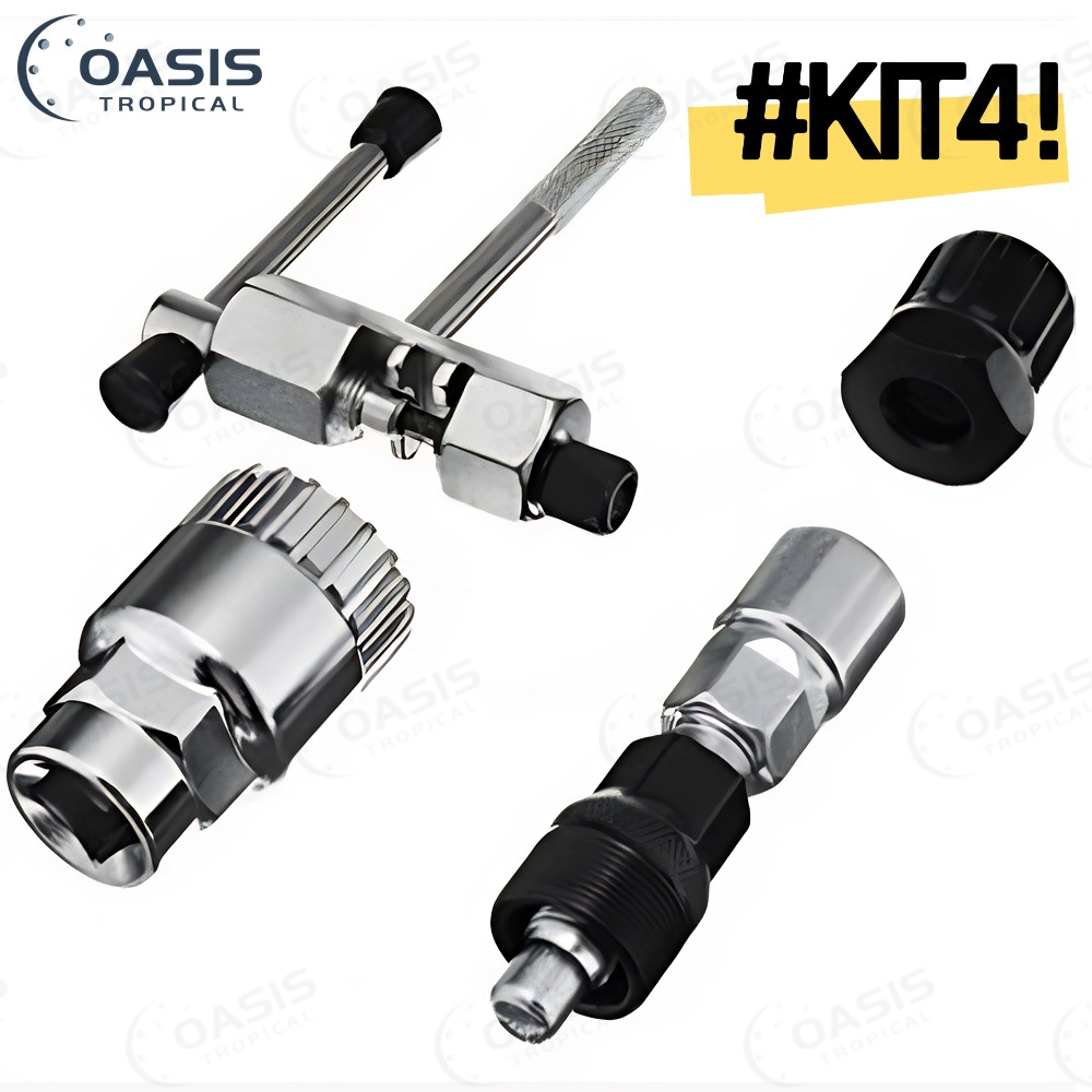 Kit4 De Chave Para Bike Extrator De Corrente Pedivela Movimento Central Para Consertos Reparos