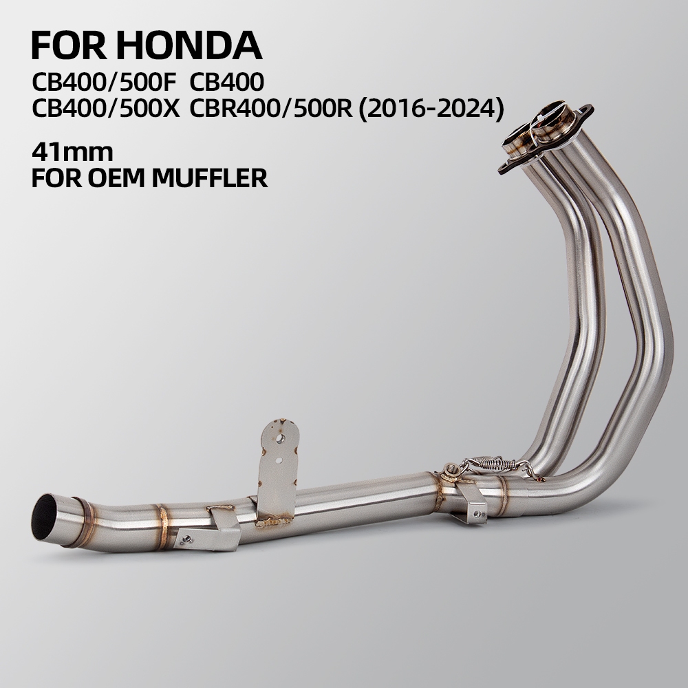 Para Honda CBR500R CB500F CB500X CBR400R CB400F CB400X 2016-2024 Coletor De Modificação De Escape Da Motocicleta