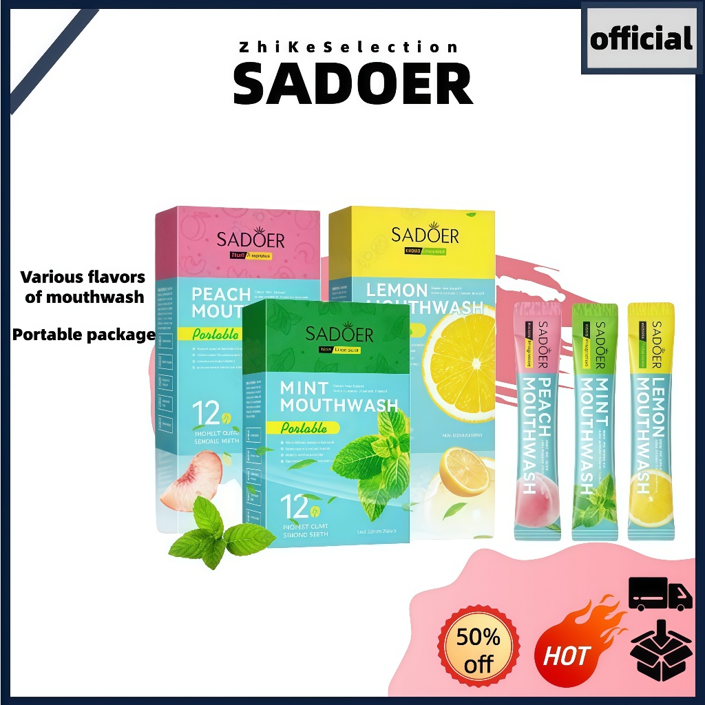 5.5 [SADOER] Enxaguador Bucal Natural Com Sabor De Frutas , Proporcionando Proteção Forte Nas Gengivas 24 Horas/Respiraç
