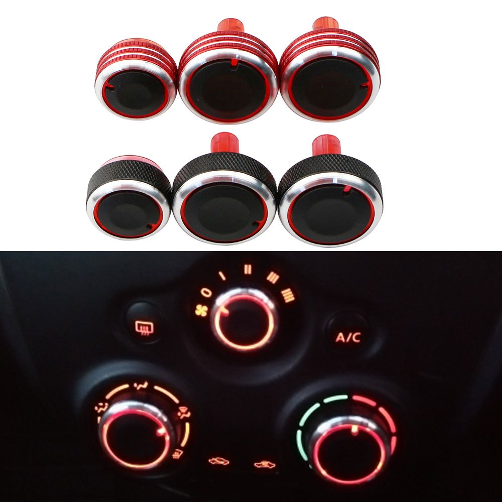 Para Nissan March Versa Novo Ensolarado AC Botão 3 Pçs De Ar Condicionado Do Carro Interruptor Controle Calor Acessórios