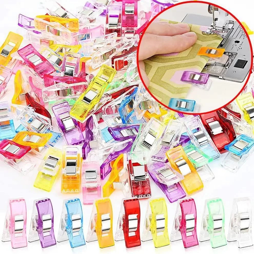 50PCS Clipes de Costura Prendedor De Tecido Coloridos Multiuso Plástico para Artesanato Patchwork e Decoração de Festa