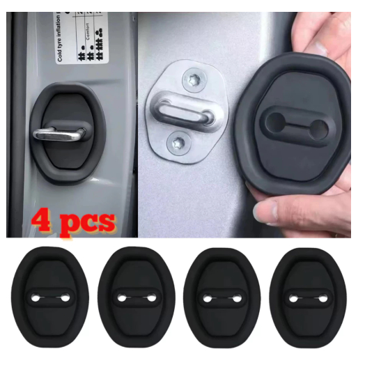 Conjunto De 4 Peças De Almofadas Protetoras De Borracha Para Fechadura De Porta De Carro Portas Evitar Colisão E Impacto