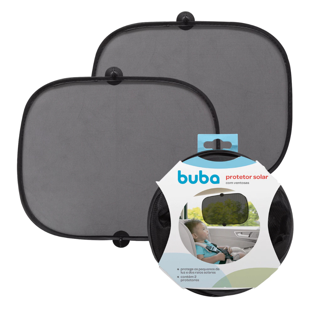 Kit Com 2 Protetores Solares Blackout Para Carros , Ventosa Incluída , Protege Efetivamente Do Sol