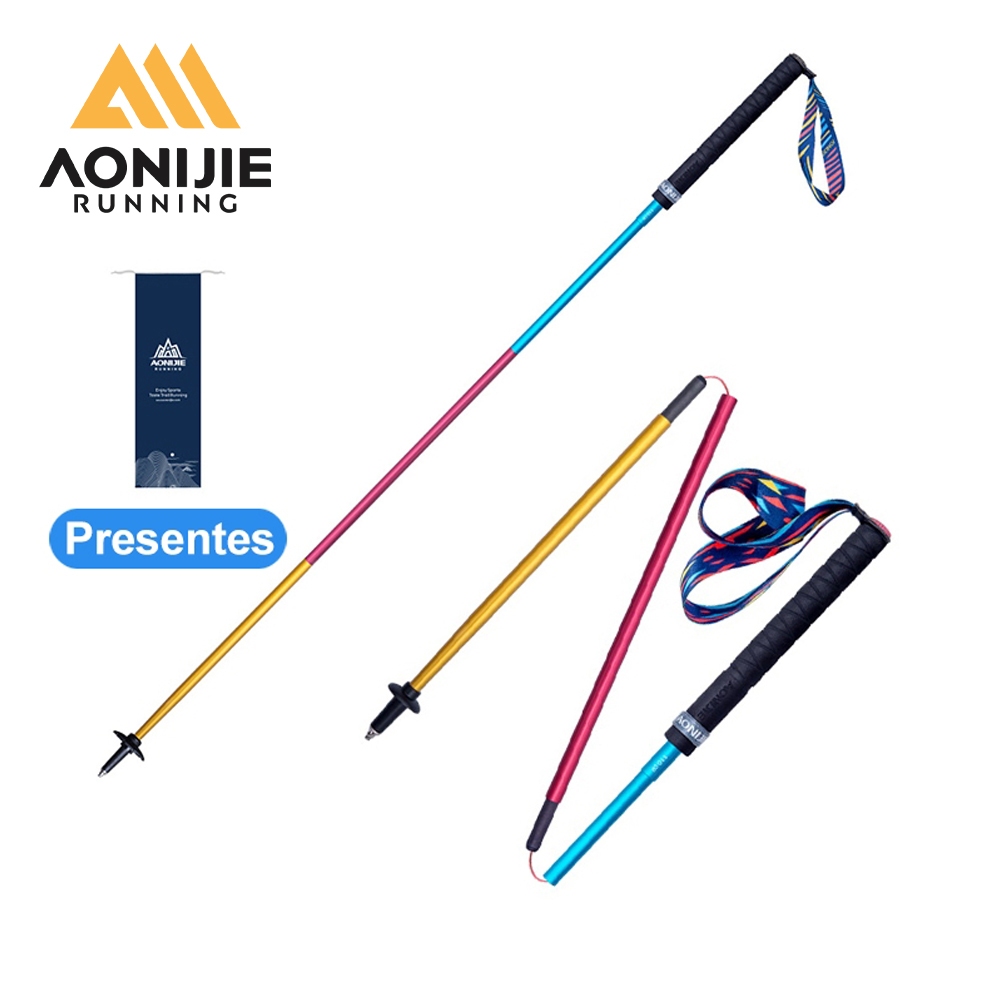 AONIJIE E4201 Pólo De Caminhada Dobrável Trilha De Corrida Vara De Fibra De Carbono