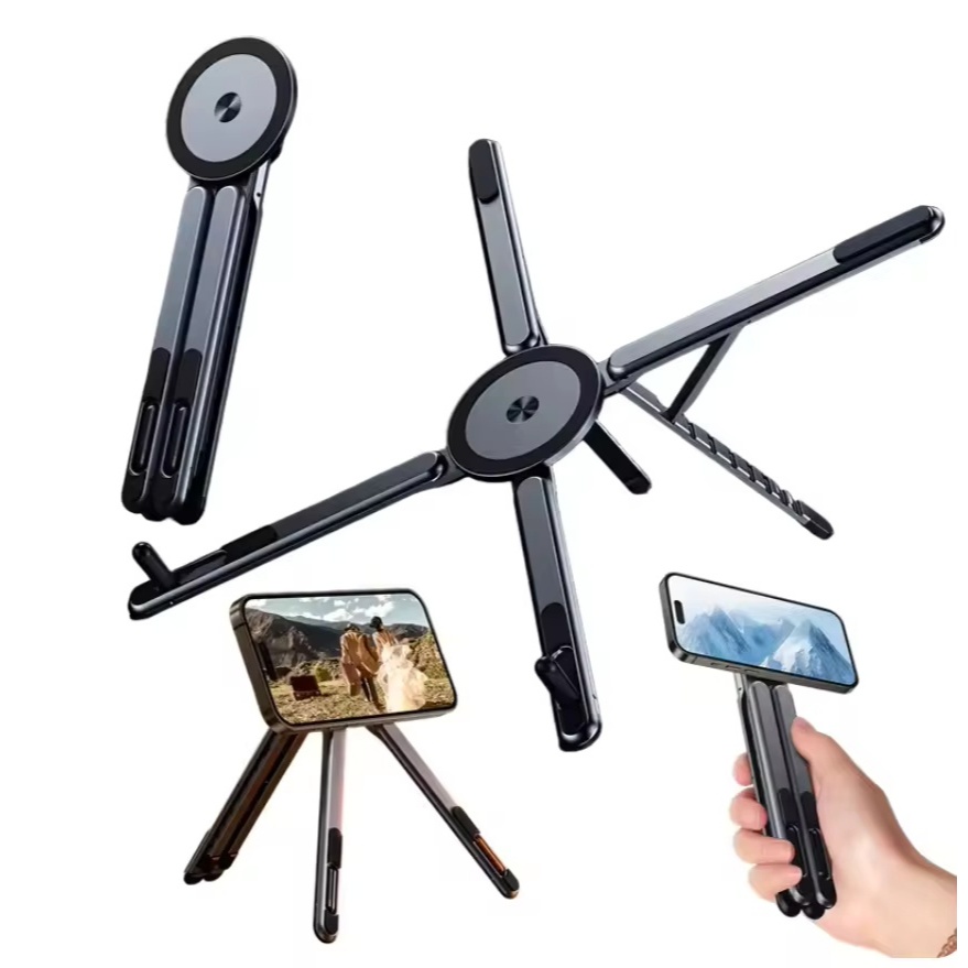 Suporte Magnético Portátil Dobrável De Liga De Alumínio Compatível Com Laptops/Tablets/Telefones , De Elevação Vertical 