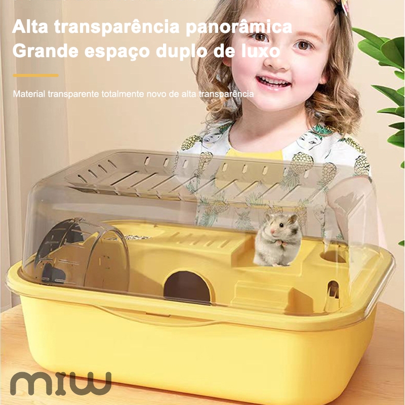 Gaiola Grande Para Hamster-Kit Anti-Vergadura , Superior Ajustável E Acessórios Incluídos