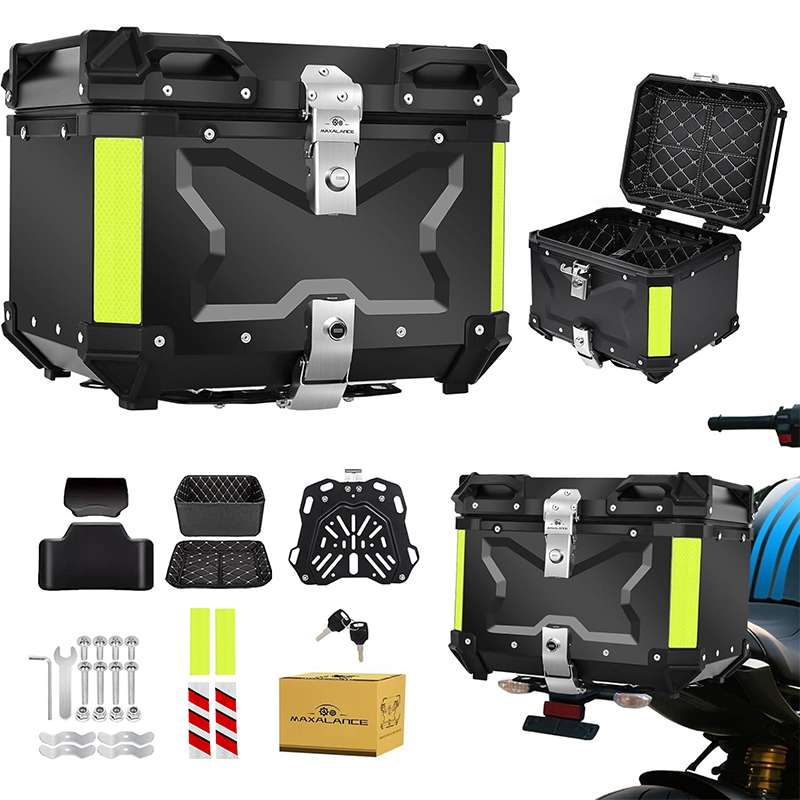 SOARFLY Porta-Malas De Alumínio Para Motocicleta 55 L + Suporte + Encosto