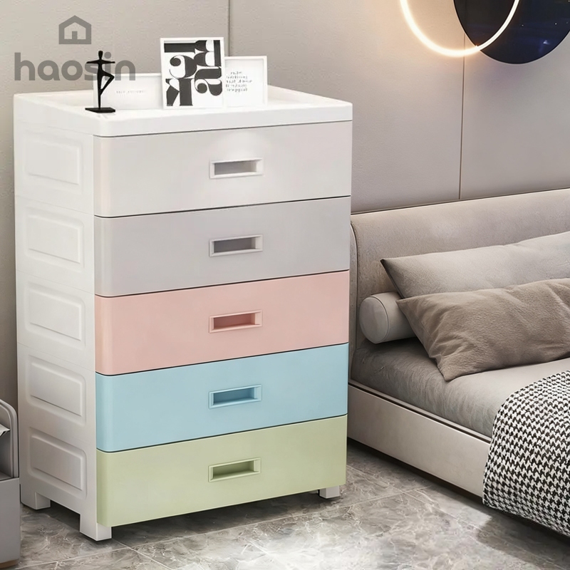 haosin Armário Multifuncional com Rodízios e Cinco Gavetas, Ideal Para Banheiros e Quartos.